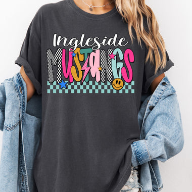 Ingleside Mustangs Mix Print Preppy Mascot DTF Transfer
