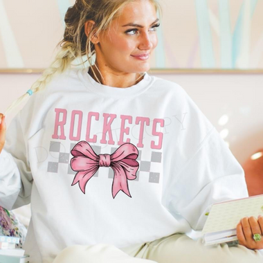 Rockets Pink Bow DTF Transfer