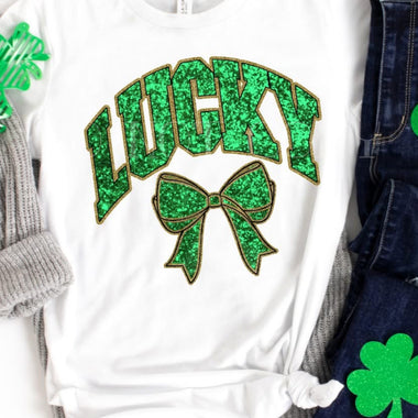 Faux Sequin Lucky DTF Transfer