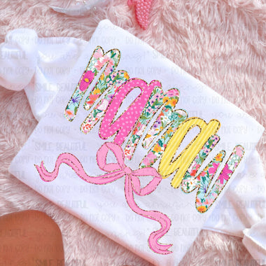 Mamaw pink/yellow floral DTF Transfer (C&Co)