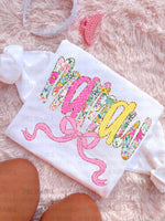Mamaw pink/yellow floral DTF Transfer (C&Co)