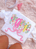 Mamie pink/yellow floral DTF Transfer (C&Co)