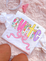 Auntie pink/yellow floral DTF Transfer (C&Co)