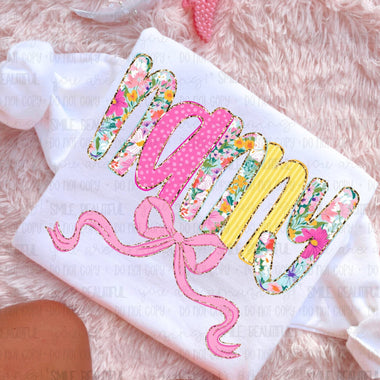 Nanny pink/yellow floral DTF Transfer (C&Co)