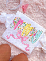 Grammy pink/yellow floral DTF Transfer (C&Co)