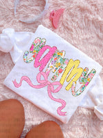 Gammy pink/yellow floral DTF Transfer (C&Co)