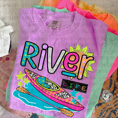 River Life with Kayak DTF Transfer (C&Co)