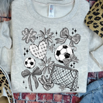 Soccer Collage Gray DTF Transfer