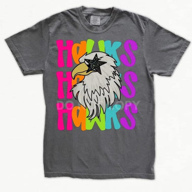 Star Eye Mascot Hawks DTF Transfer
