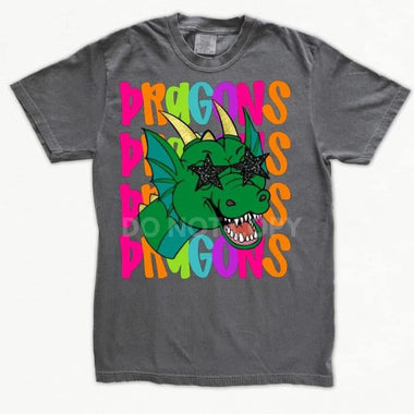 Star Eye Mascot Green Dragons DTF Transfer