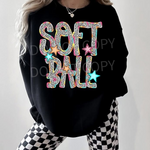 Dottie Bright Words Softball DTF Transfer (S&G)
