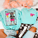 Glam Mascot ZEBRAS Front and Back DTF Transfer