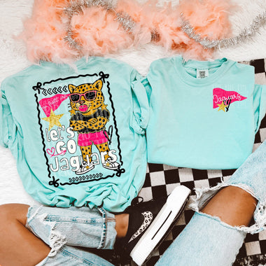 Glam Mascot JAGUARS Front and Back DTF Transfer