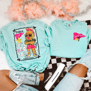 Glam Mascot SPARTANS Front and Back DTF Transfer