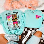 Glam Mascot BOBCATS Front and Back DTF Transfer