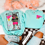 Glam Mascot BRONCOS Front and Back DTF Transfer