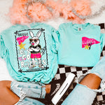 Glam Mascot RABBITS Front and Back DTF Transfer