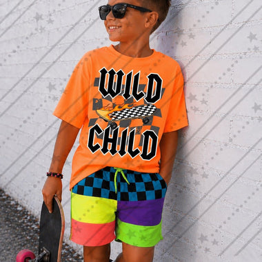 Wild Child with Skateboard DTF Transfers (C&Co)