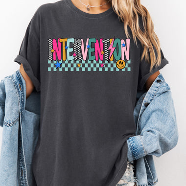 Intervention Mix Print Preppy DTF Transfer