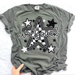 Wolfpack Checkered Star Mascot DTF Transfer (CT)