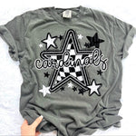 Cardinals Checkered Star Mascot DTF Transfer (CT)