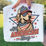 All American Boy with Dog DTF Transfers (UAC)