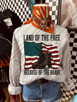 Land of the Free Because of the Brave DTF Transfer (C&Co)