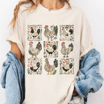 Floral Chicken Collage DTF Transfer (E)