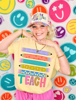 Teach with Stack Pencils DTF Transfer (CC)