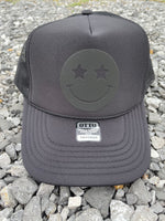 Happy face Black Trucker Hat