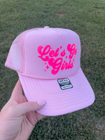 Let's Go Girls Light Pink Trucker Hat