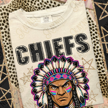 Grunge Varsity Chiefs DTF Transfer (KD)
