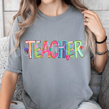 Cheery Words TEACHER DTF Transfer