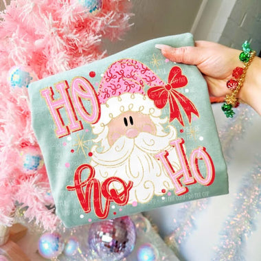 Light Santa HoHoHo DTF Transfer (C&Co-ND)