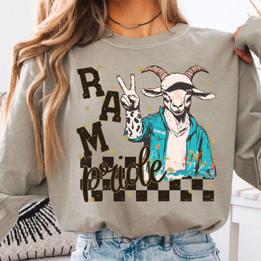 Ram Pride Grunge DTF Transfer