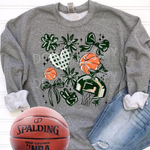 Basketball Collage Dark Green DTF Transfer (S&G)