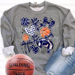 Basketball Collage Navy DTF Transfer (S&G)