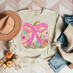 Glitter Floral Pumpkin DTF Transfer (SDD)