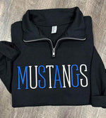 CUSTOM Mascot Wholesale Embroidered Quarter Zip Sweatshirt