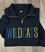 CUSTOM Mascot Wholesale Embroidered Quarter Zip Sweatshirt