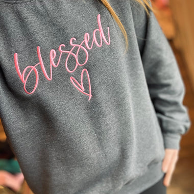 Blessed Wholesale Embroidered Sweatshirt