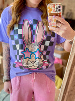 Checkered Bunny Easter Wholesale Tee