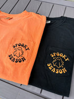 Spooky Season Embroidered Pocket Wholesale Tee