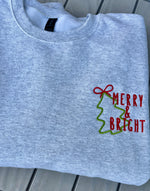 Merry & Bright Pocket Wholesale Embroidered Sweatshirt