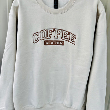 Coffee Weather Wholesale Embroidered Sweatshirt