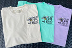 Bee Still and Know Embroidered Pocket Wholesale Tee