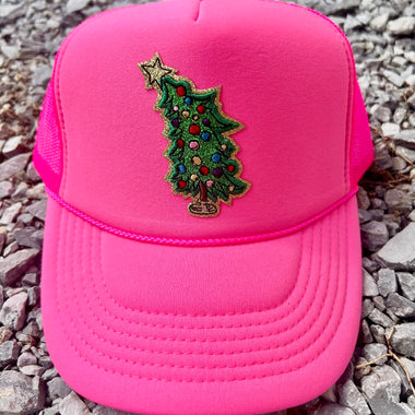 Whimsy Tree Embroidered Patch Trucker Hat