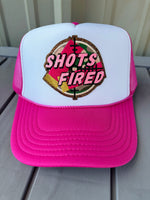 Shots Fired Duck Camo Glitter Embroidered Patch Trucker Hat