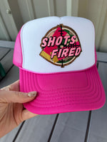 Shots Fired Duck Camo Glitter Embroidered Patch Trucker Hat