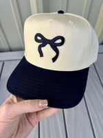 Bow Embroidered Patch Classic Fit Navy Bill Hat